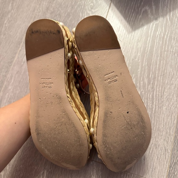 stuart weitzman espadrille platform wedge sandal - Picture 4 of 7